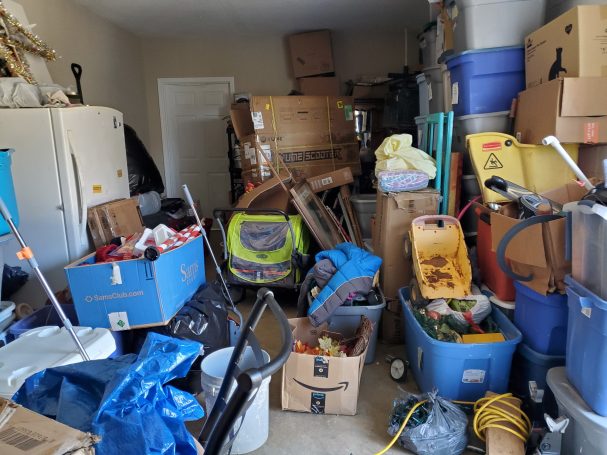 Garage / BEFORE Garage chock full of stuff